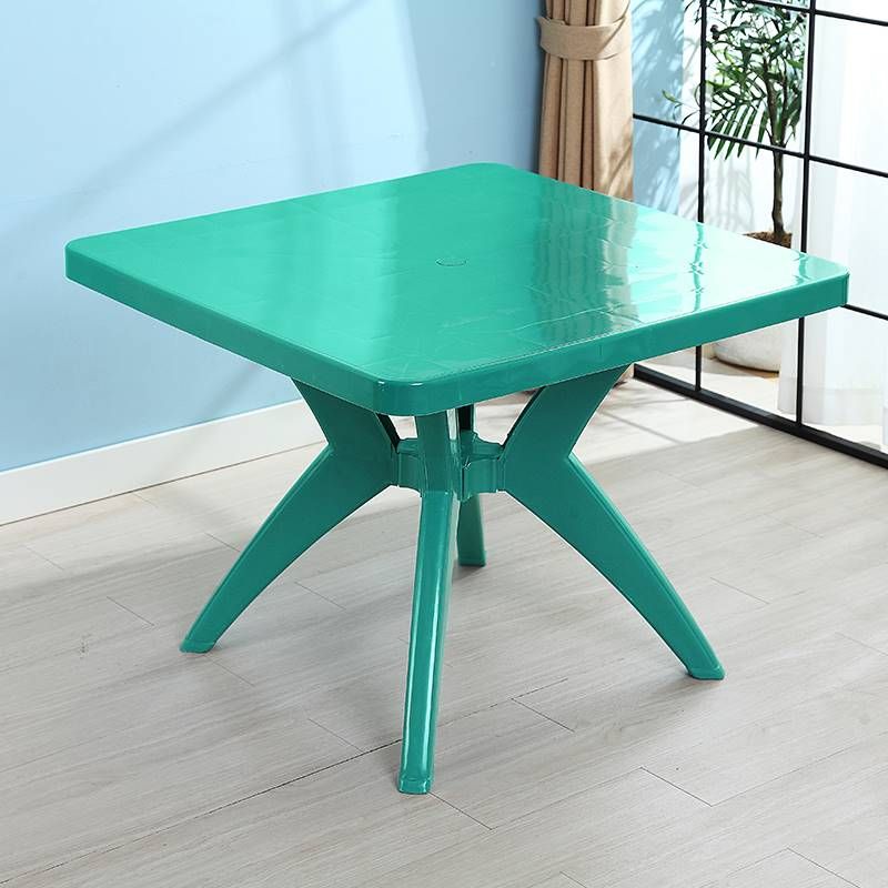 Modern Square Shape Courtyard Table Plastic Waterproof Outdoor Table