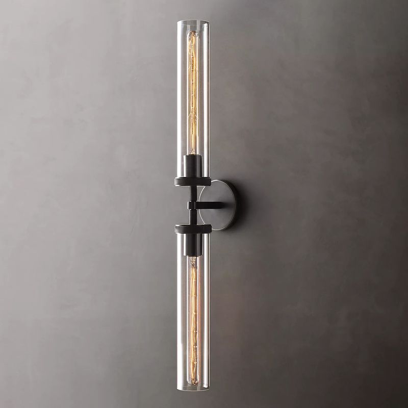 Industrial Metal Wall Sconce Cylinder Shape Wall Lamps for Living Room