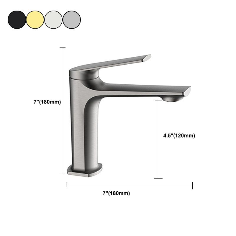 Modern Vessel Faucet Brass Lever Handles Low Arc Basin Lavatory Faucet