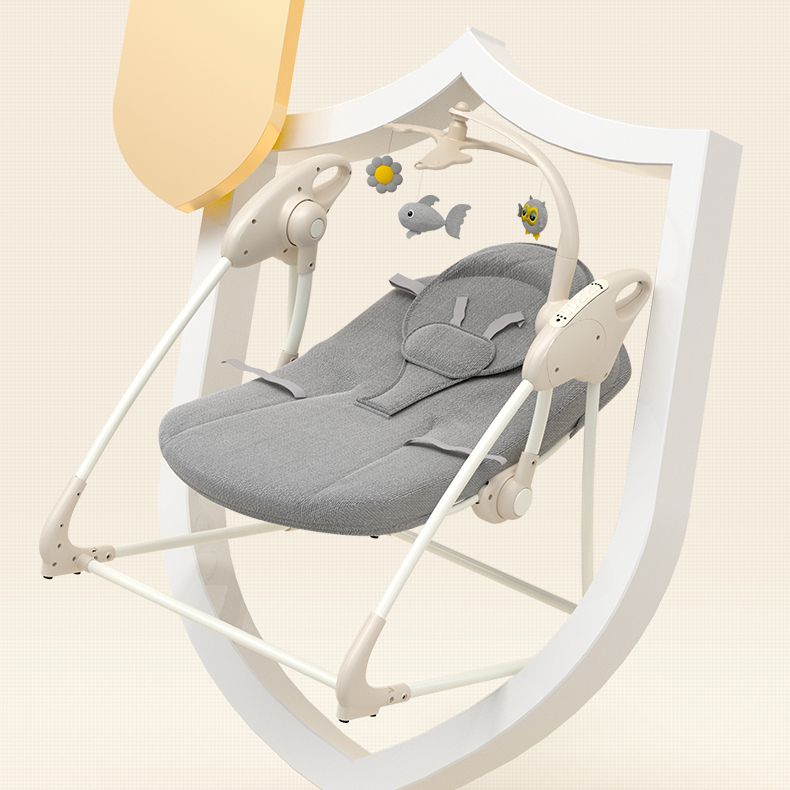 Metal Oval Baby Crib Cradle Electric Rocking Cradle with Bluetooth