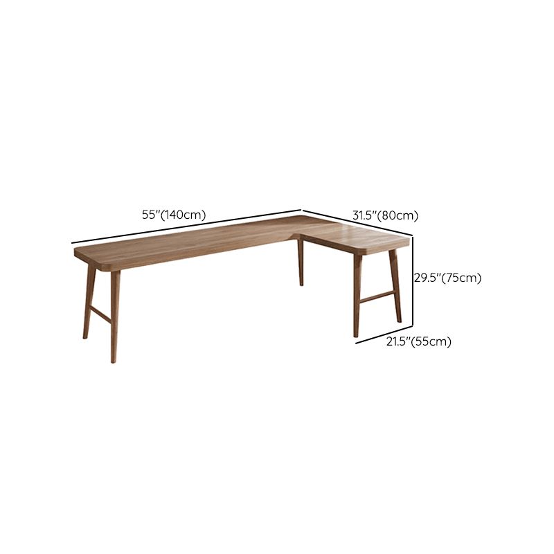 Industrial L-Shape Writing Desk Solid Wood Office Desk for Office