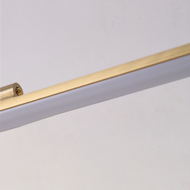 Luz de espejo de tiras de latón estilo americano impermeable 1 lámpara de pared ligera para el baño