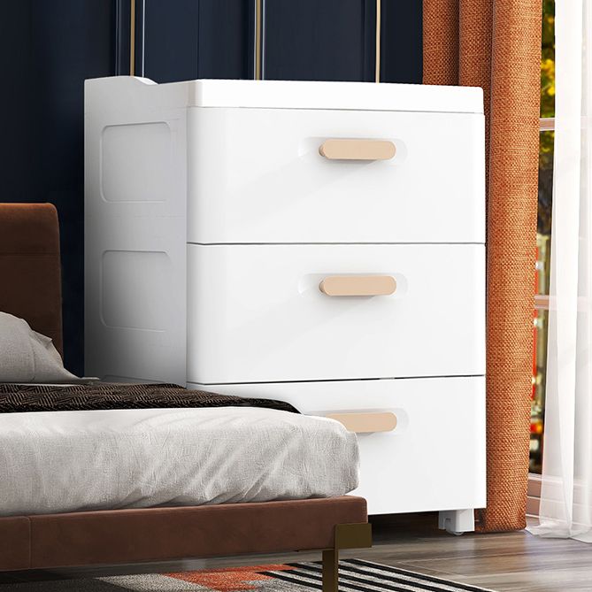 Scandinavian Kids Nightstand White Chest (Vertical) Dresser for Kids