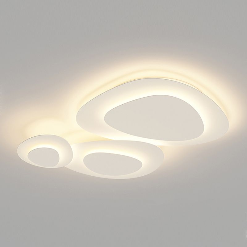 Vortex Shape LED Ceiling Lamp Modern Iron 3 Lights Flush Mount for Bedroom Living Room