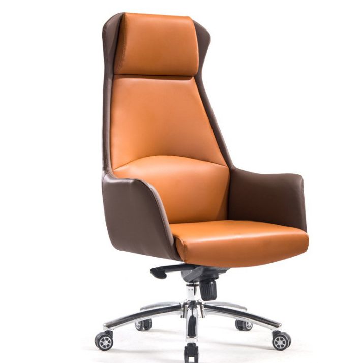 Modern Office Chair Adjustable Seat Height No Distressing Desk Chair with Wheels