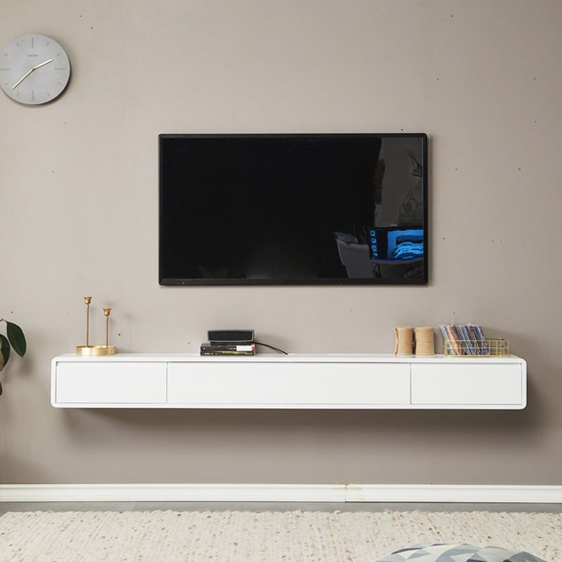 Contemporary Wood TV Console Floating TV Media Stand for Living Room