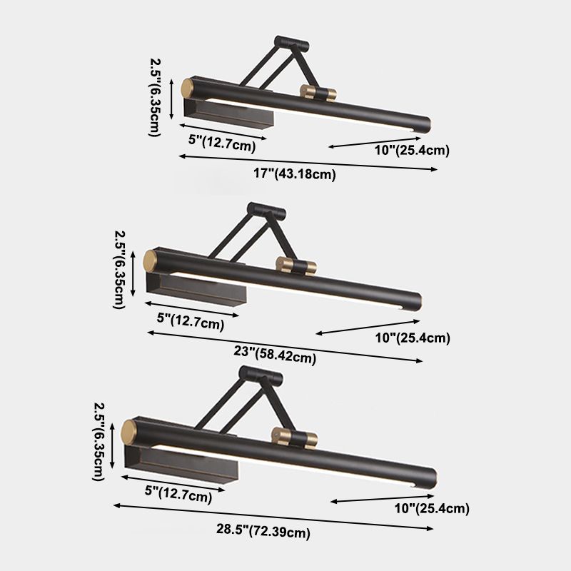 Luz de tocador de simplicidad con sombra acrílica lámpara de montaje de pared LED espejo de la luz delantera