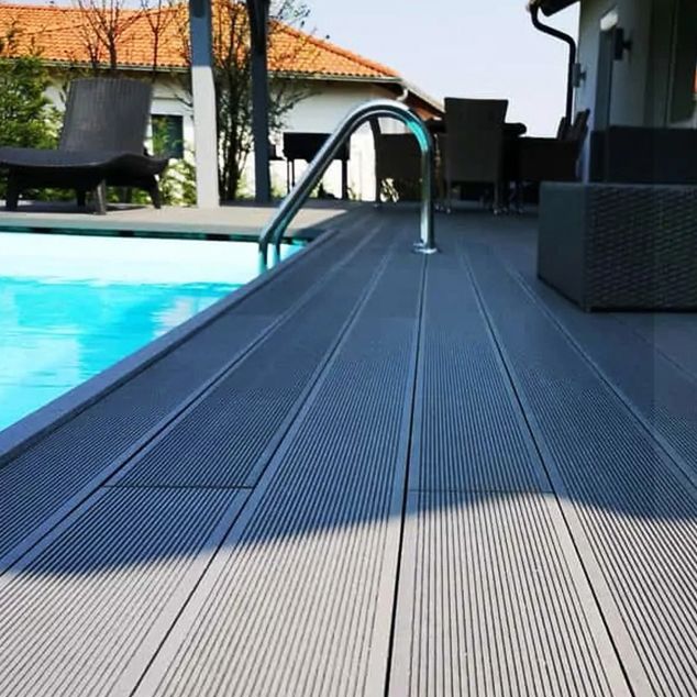 Modern Deck Plank Outdoor Wooden Striped Pattern Floor Board