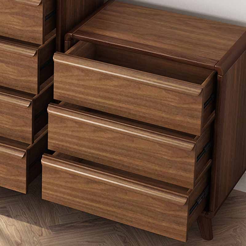 Traditional Rubber Wood Dresser Bedroom Storage Chest Dresser with Drawer