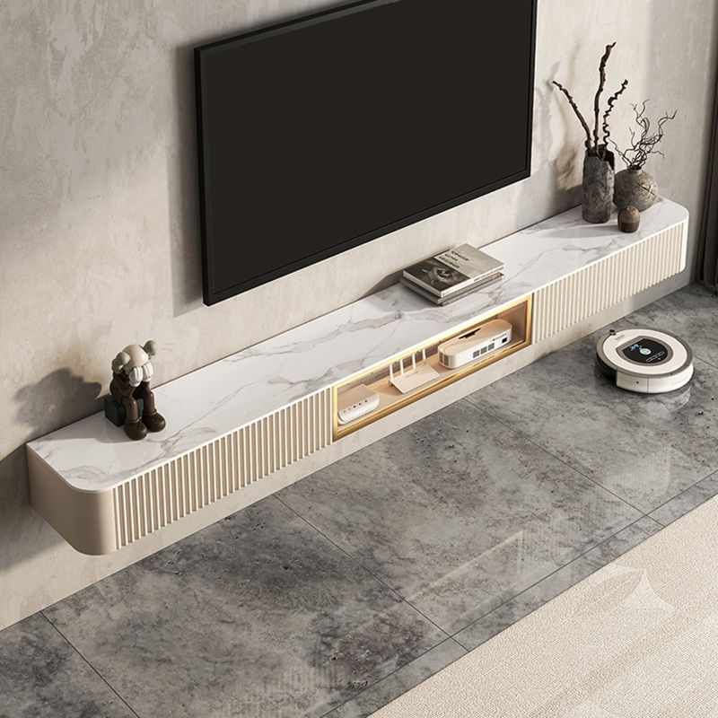 Wall-mounted Enclosed TV Storage Luxury Sintered Stone TV Cabinet