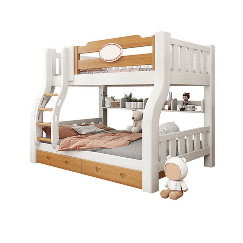 Solid Wood Standard Bed Natural Pine Kids Bed with Headboard