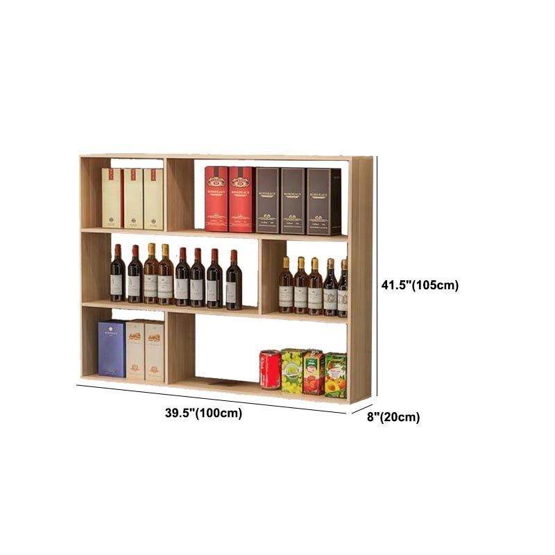 Modern Wall Mounted Bottle Wine Rack Manufactured Wood Wine Bottle Holder