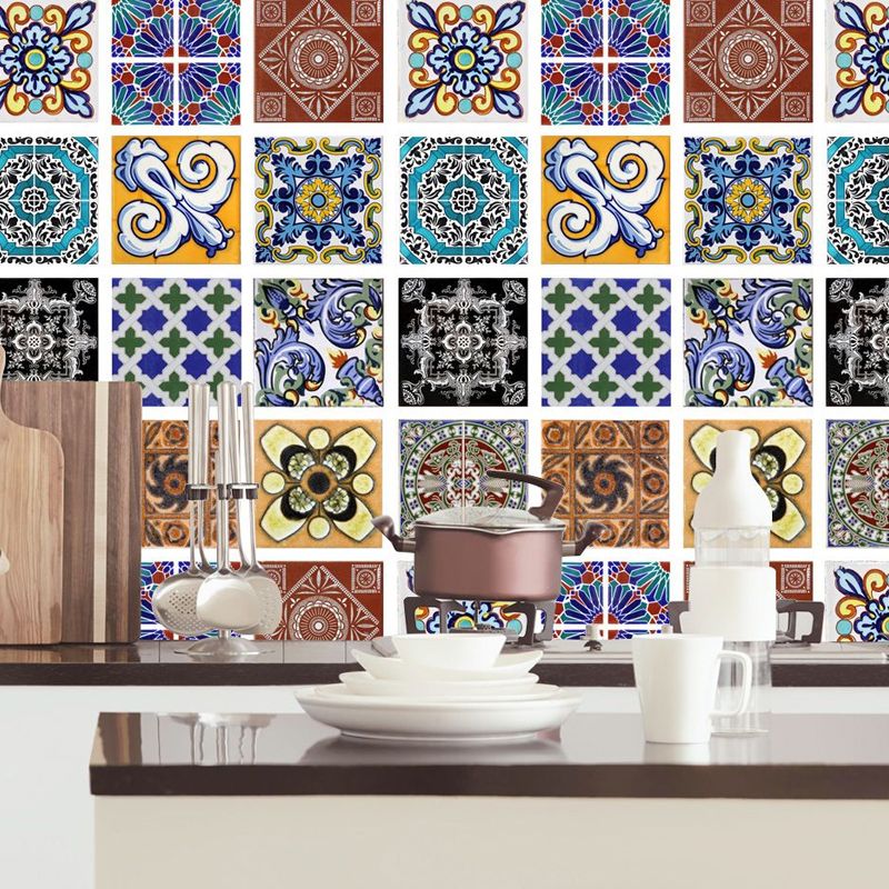 Self-Adhesive Tiles Wallpaper Panels Bohemian PVC Wall Covering for Accent Wall, 8.6-sq ft