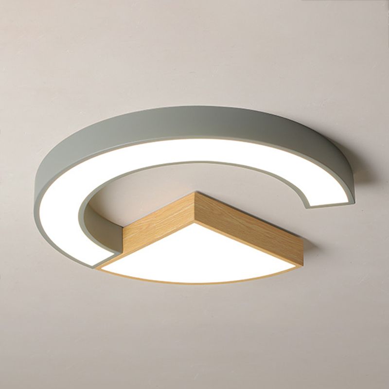 Modern Style Geometry Shape Ceiling Light Metal 2 Light Ceiling Light for Restaurant