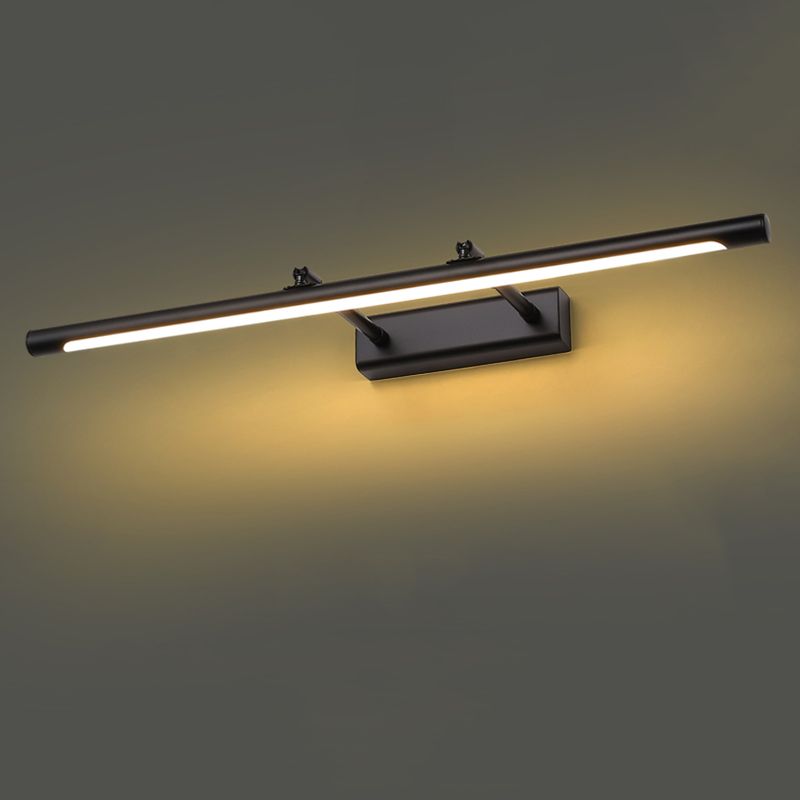 Metal Shade Linear Swing Arm Lights Medro de pared Moderna 1 Cabeza de montaje en la pared en negro