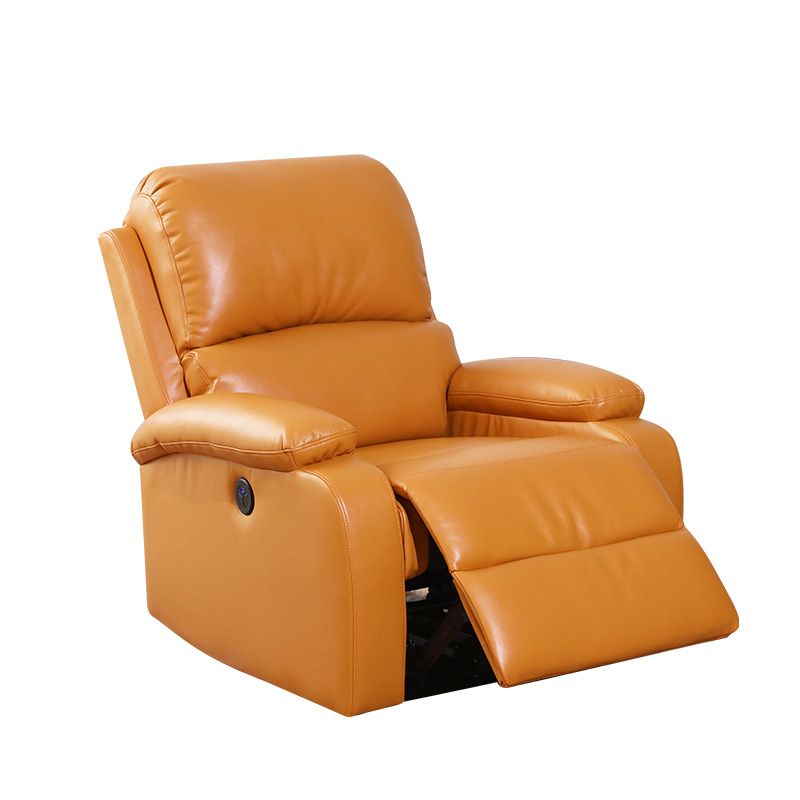 Contemporary Standard Recliner Solid Color Faux Leather Recliner Chair