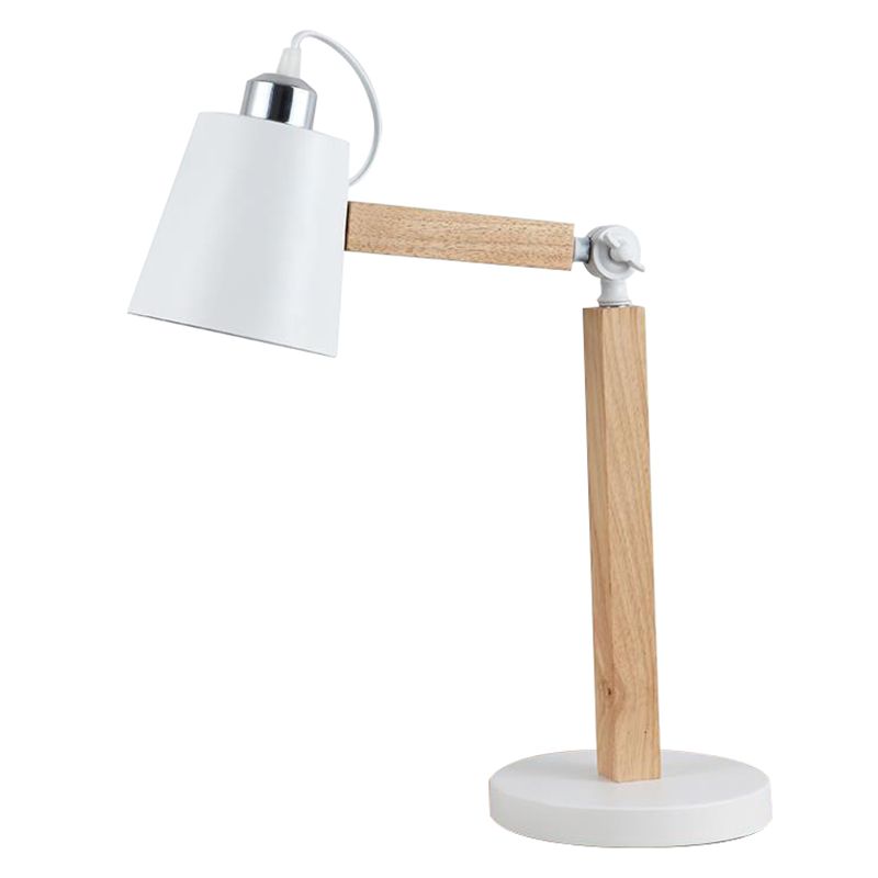 Lampe à étude nordique ombragée en métal 1 table de chambre à coucher lumine