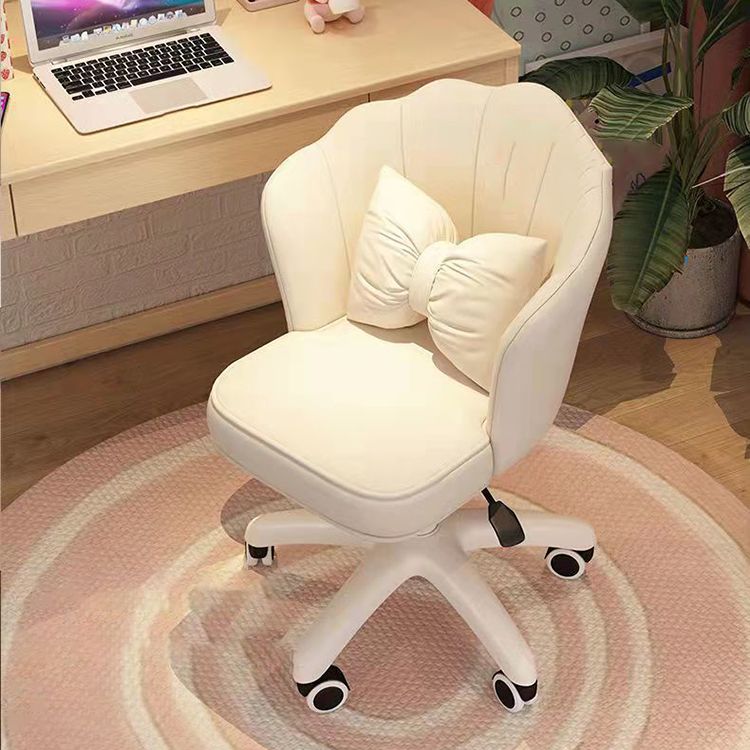 Modern Ergonomic Swivel Office Chair Home Office Armless Chair with Wheels