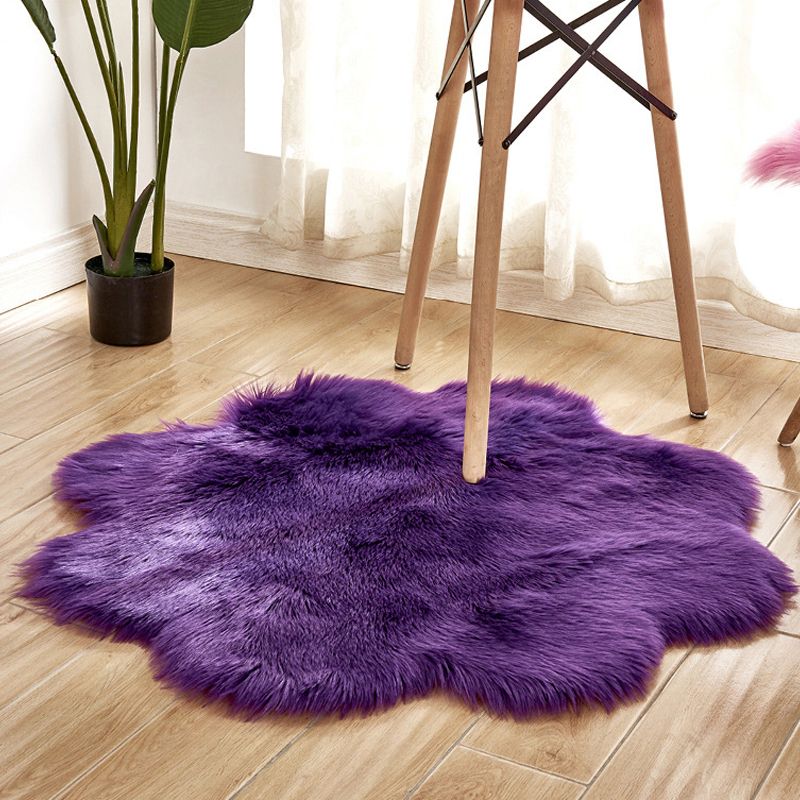 Novelty Shape Solid Color Rug Multicolored Simple Indoor Rug Acrylic Anti-Slip Backing Easy Care Area Carpet for Decoration