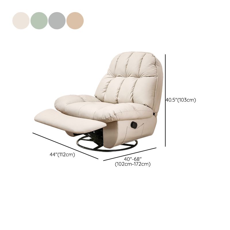 Contemporary Manual Recliner 44" Wide Recliners with Storage