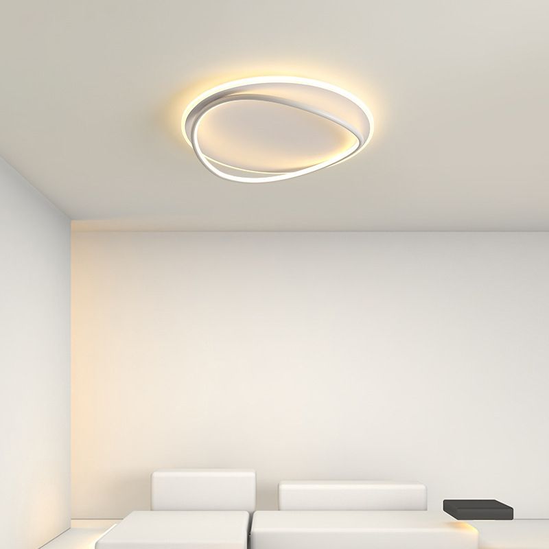 LED Ceiling Light Modern Style Ceiling Mount Light with Silica Gel Shade for Bedroom