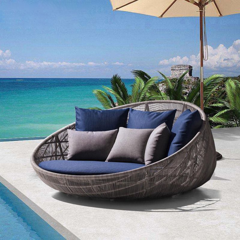 Metal Patio Sofa Modern Style Minimalist Villa Outdoor Patio Daybed