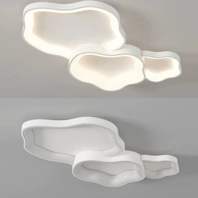 Contemporary 1 / 3 - Light Flush Mount Cloud Shape LED Flush in Matte White