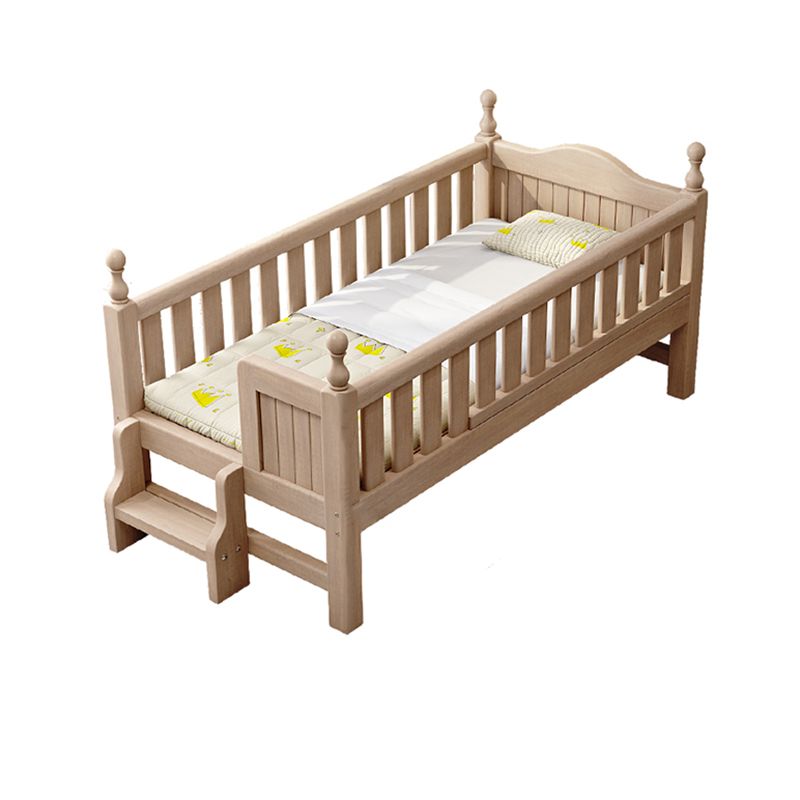 Detachable Headboard Toddler Bed Guardrails Kids Bed with Guardrail