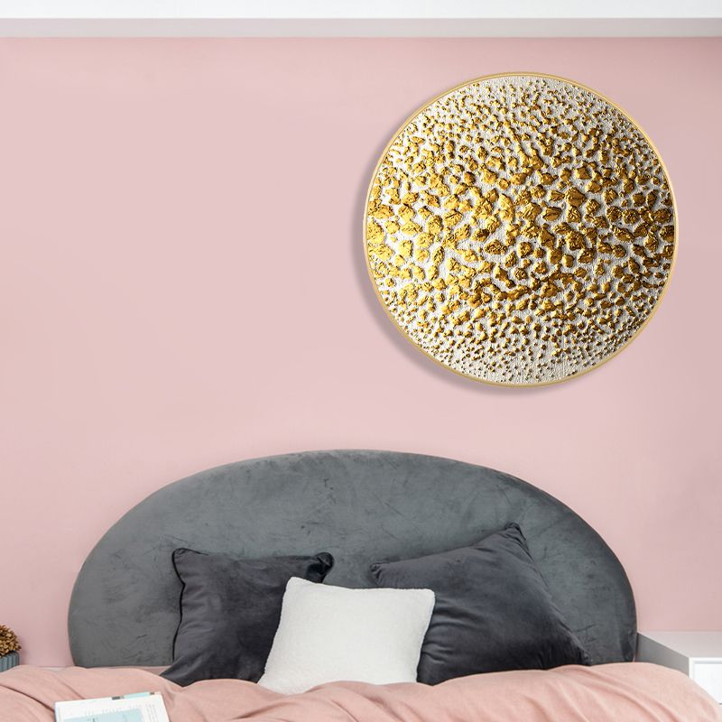 Minimalism Wall Art Print Light Color Round Abstract Pattern Painting, Multiple Sizes