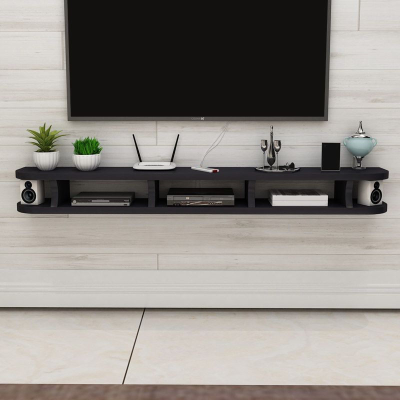 9" W Scandinavian TV Media Stand Open Shelving Wall-mounted TV Media Console