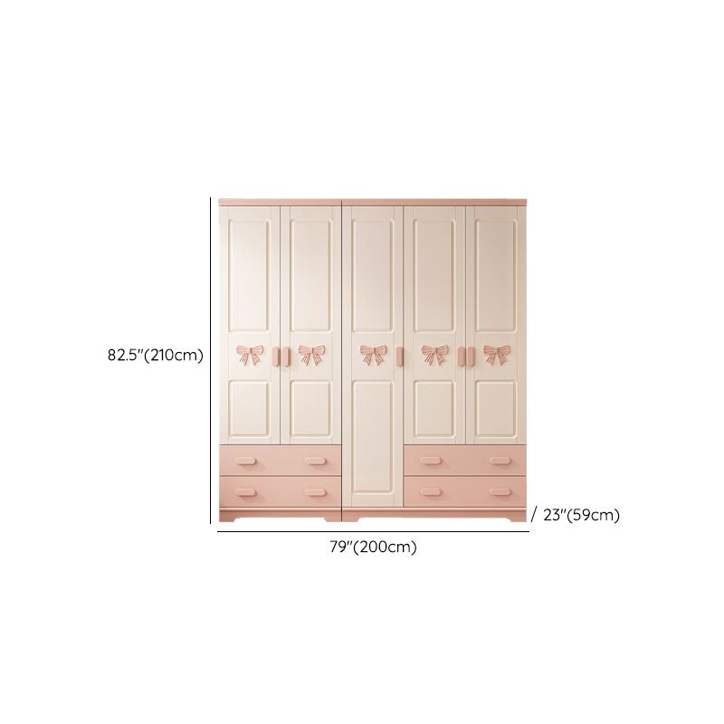 Wooden Kids Closet Modern Style Wardrobe Closet with Garment Rod