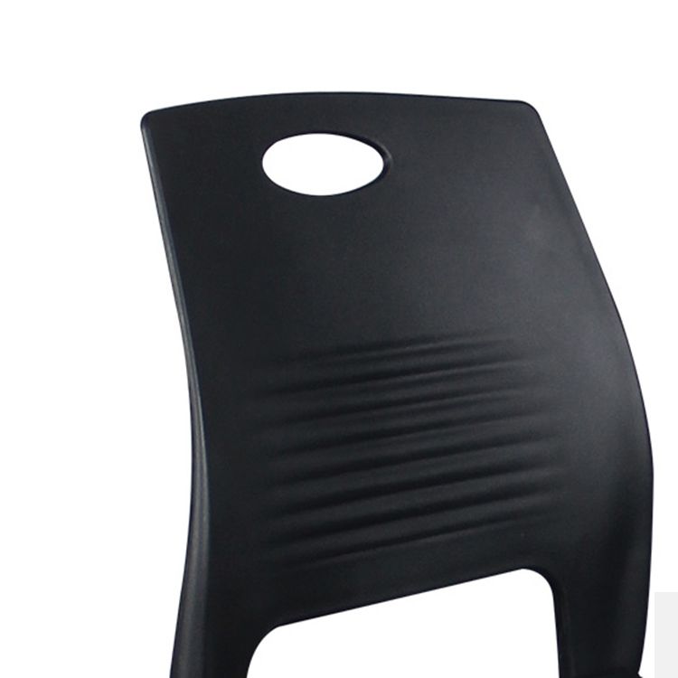 Silver Steel Frame Conference Chair Plastic Low Back Conference Chair