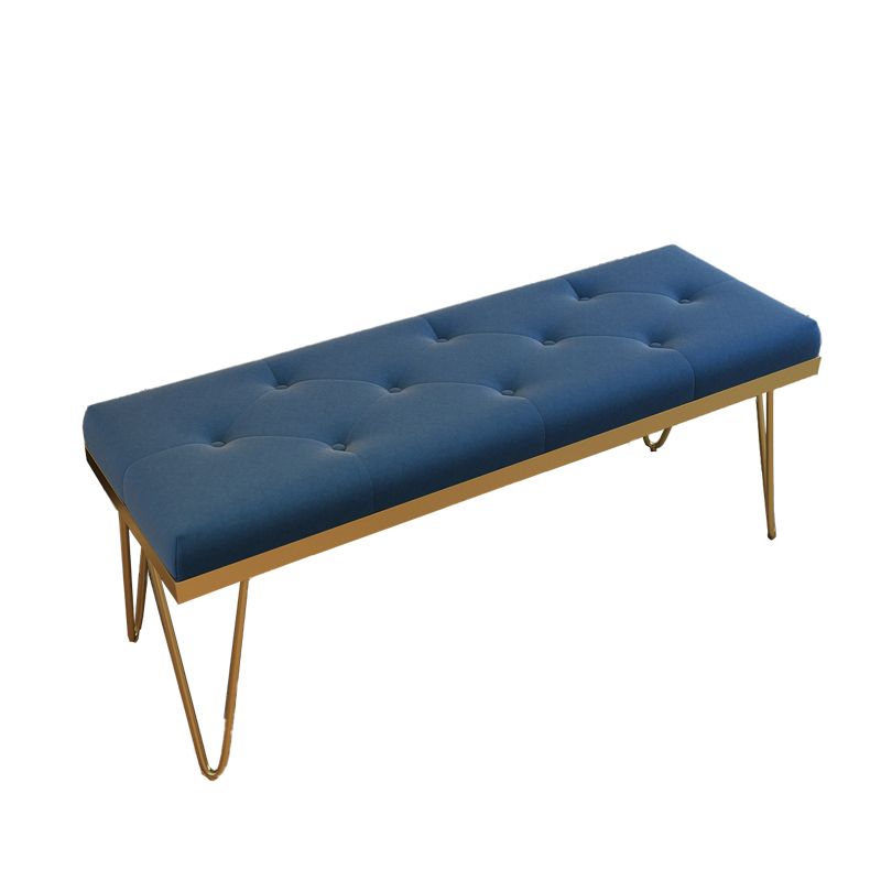 13.65-inch Width Entryway Bench Cushioned Metal Modern Seating Bench