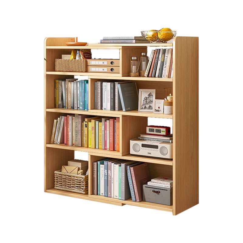 Wooden Engineered Wood Bookshelf Closed Back Modern Bookcase with Shelves