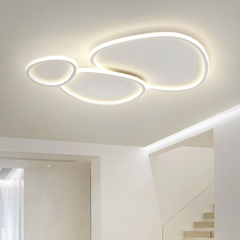 Modern Style Multi-Ring Shape Flush Mount Acrylic Ceiling Light for Living Room