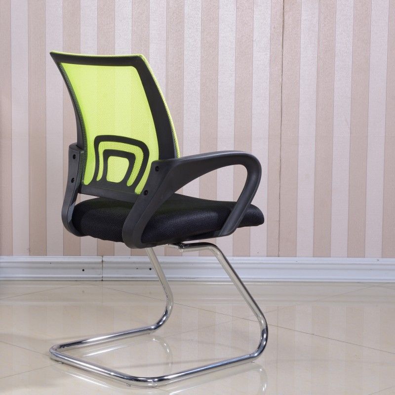 Modern Fixed Arms Conference Chair Mesh-back Chair for Office