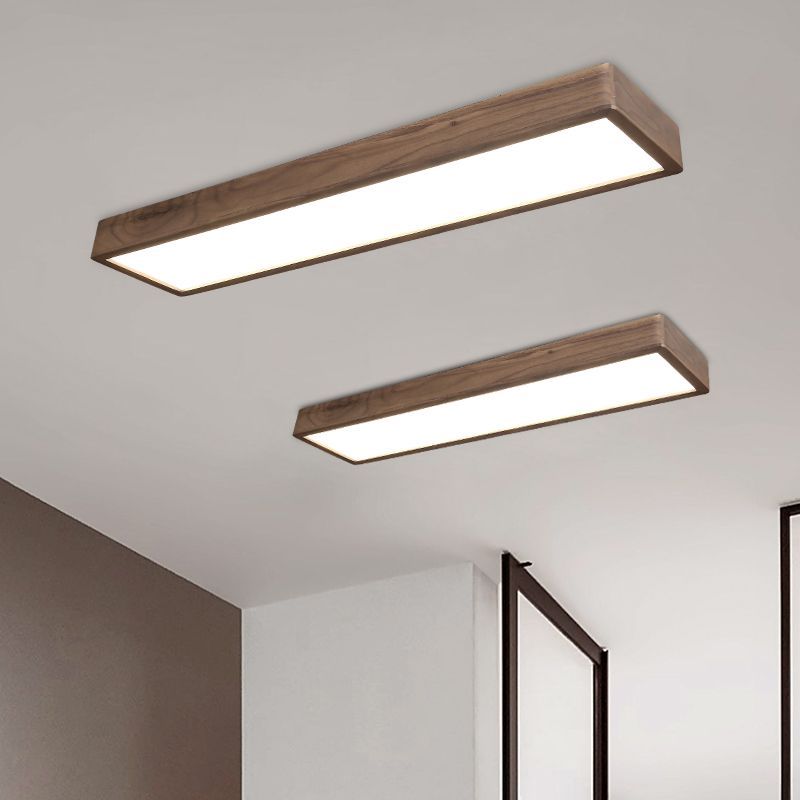 Modern Linear Shape Flush Mount Lamp Acrylic Shade Flush Mount Ceiling Fixture for Bedroom