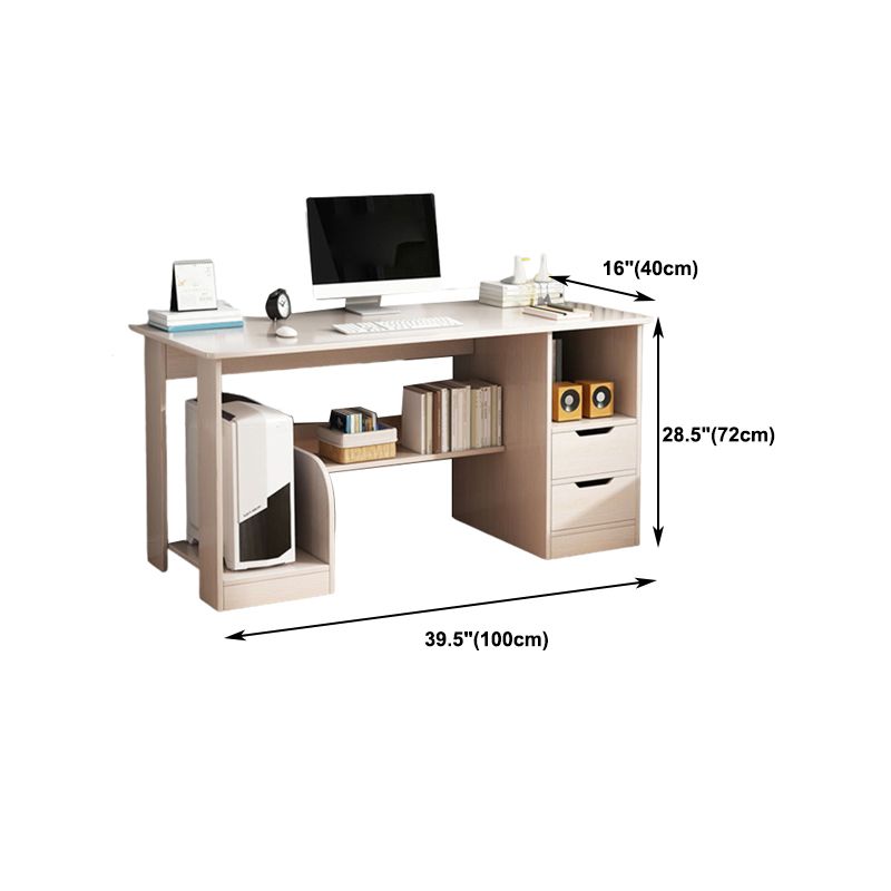 Contemporary Home Writing Desk Rectangular Wooden Credenza Desk