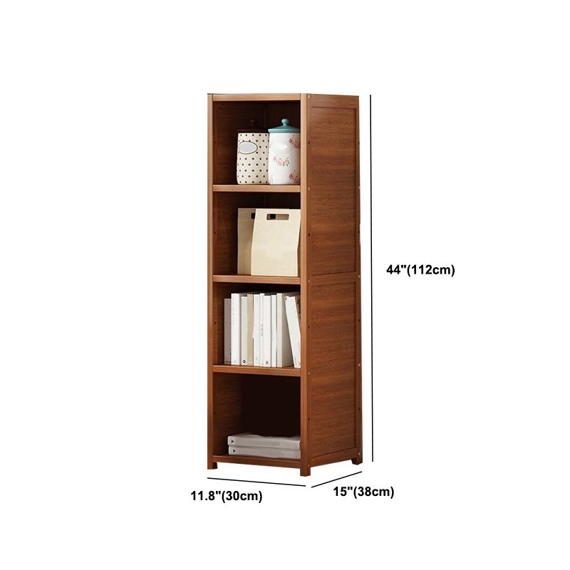 Modern Solid Bamboo Bookcase Stackable Bookshelf for Home Office