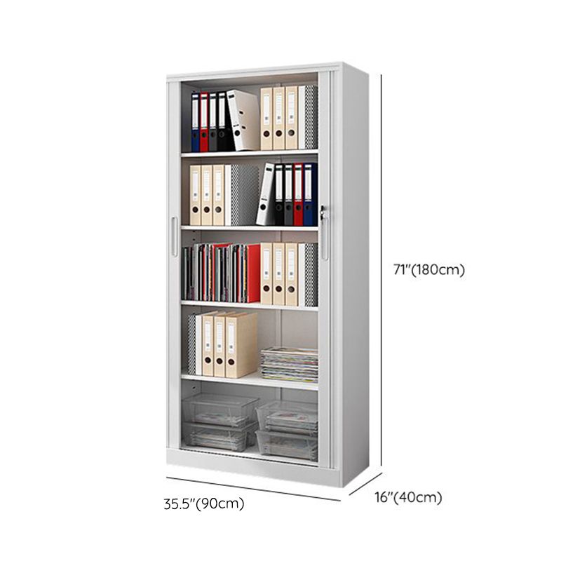 Modern File Cabinet Storage Shelves Rolling Door Metal Filing Cabinet for Home Office