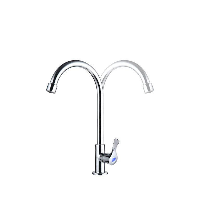 Modern Style Bar Faucet Brass Lever Handle Gooseneck Bar Faucet