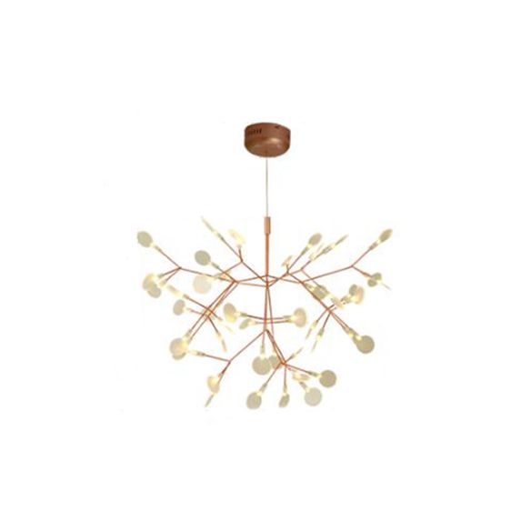 Black/Rose Gold Branching Ceiling Fixture Contemporary Style 30/45 Lights Acrylic Chandelier Light Fixture