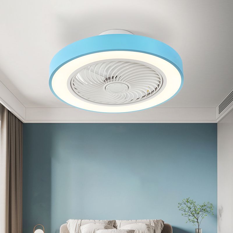 1-Light Ceiling Fan Lighting Modern Style Metal Ceiling Fan Lighting for Living Room