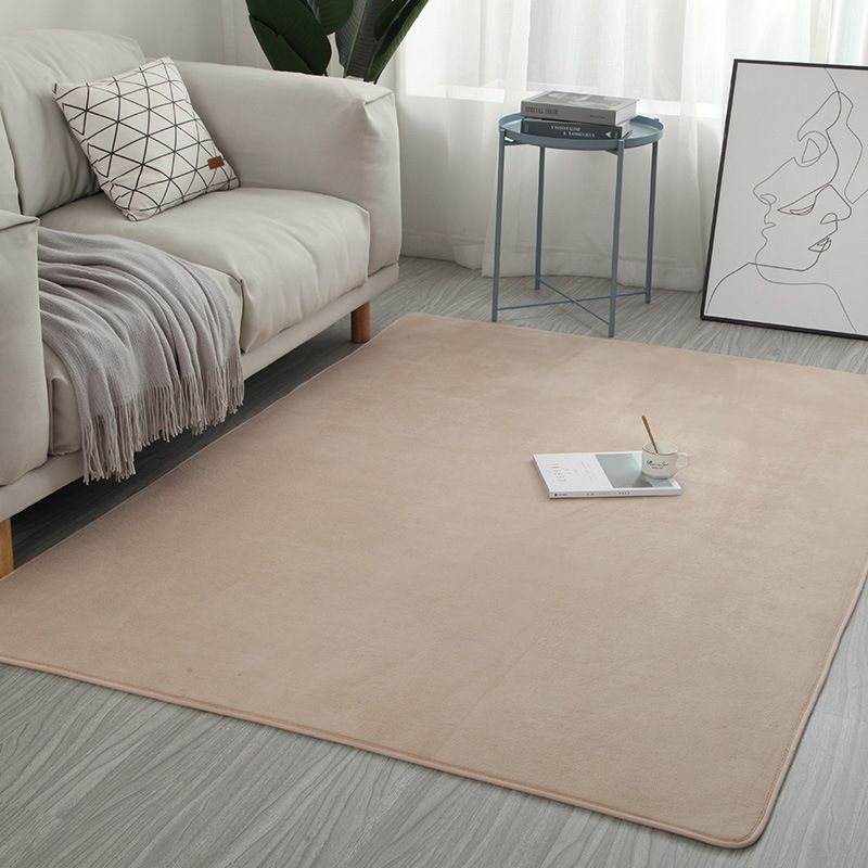 Simple Solid Rug Multi Color Polypropylene Area Carpet Non-Slip Backing Washable Easy Care Indoor Rug for Room