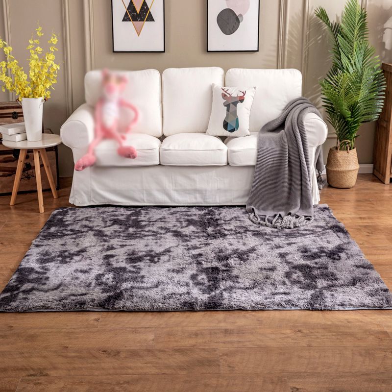 Tappeto blu moderno per tappeto casual in poliestere tappeto lavabile per soggiorno