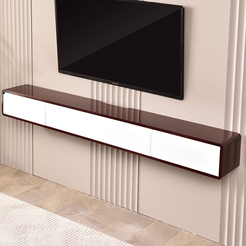 Scandinavian Wood TV Console Wall-mounted TV Media Stand with Storage for Living Room