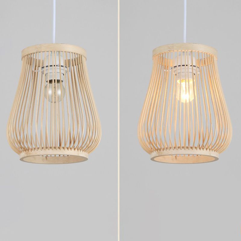 Modern Hand Twisted Ceiling Pendant Lamp Bamboo Ceiling Lamp