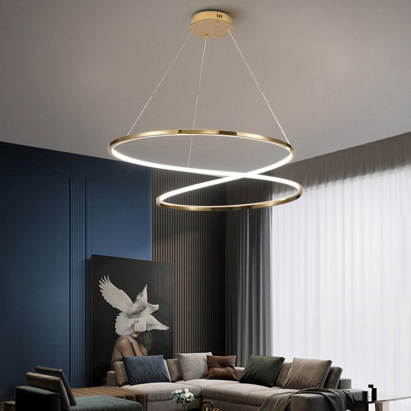 Modern Style Simply Chandelier 1 Light Linear Hanging Lamp for Living Room Bedroom