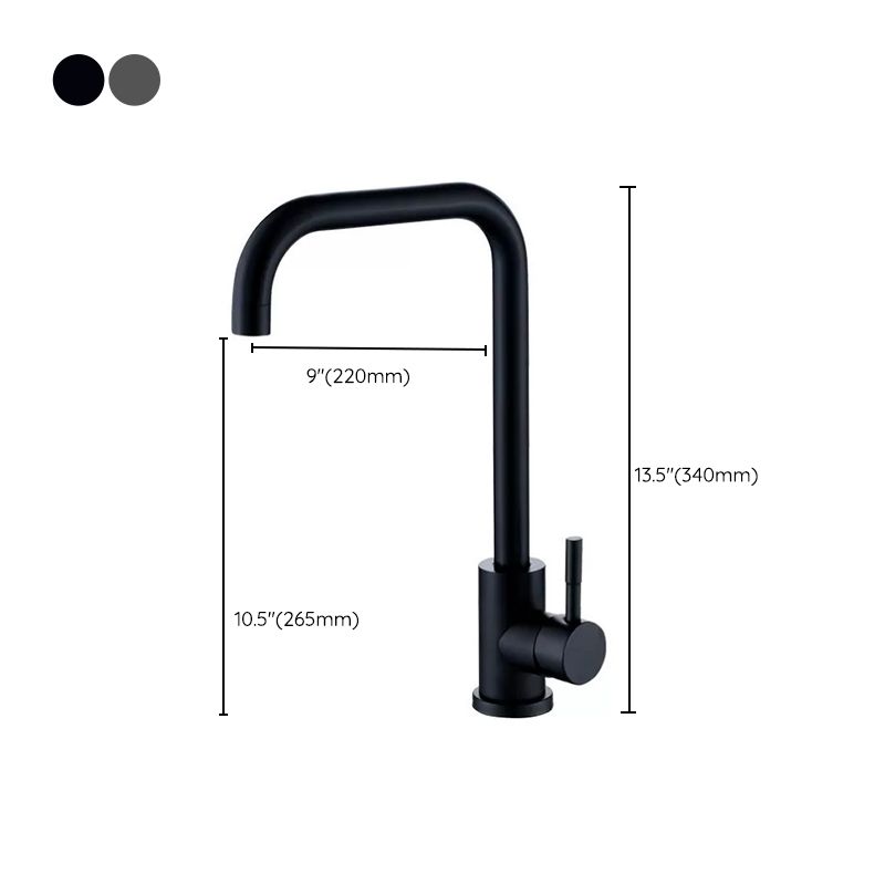 Modern Pulldown Sprayer Water Filler One Handle High Arch Kitchen Faucet with Deck Plate