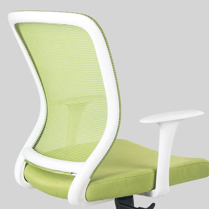 Contemporary Arm Chair Fixed Arms Mid-back Mesh Office Chair